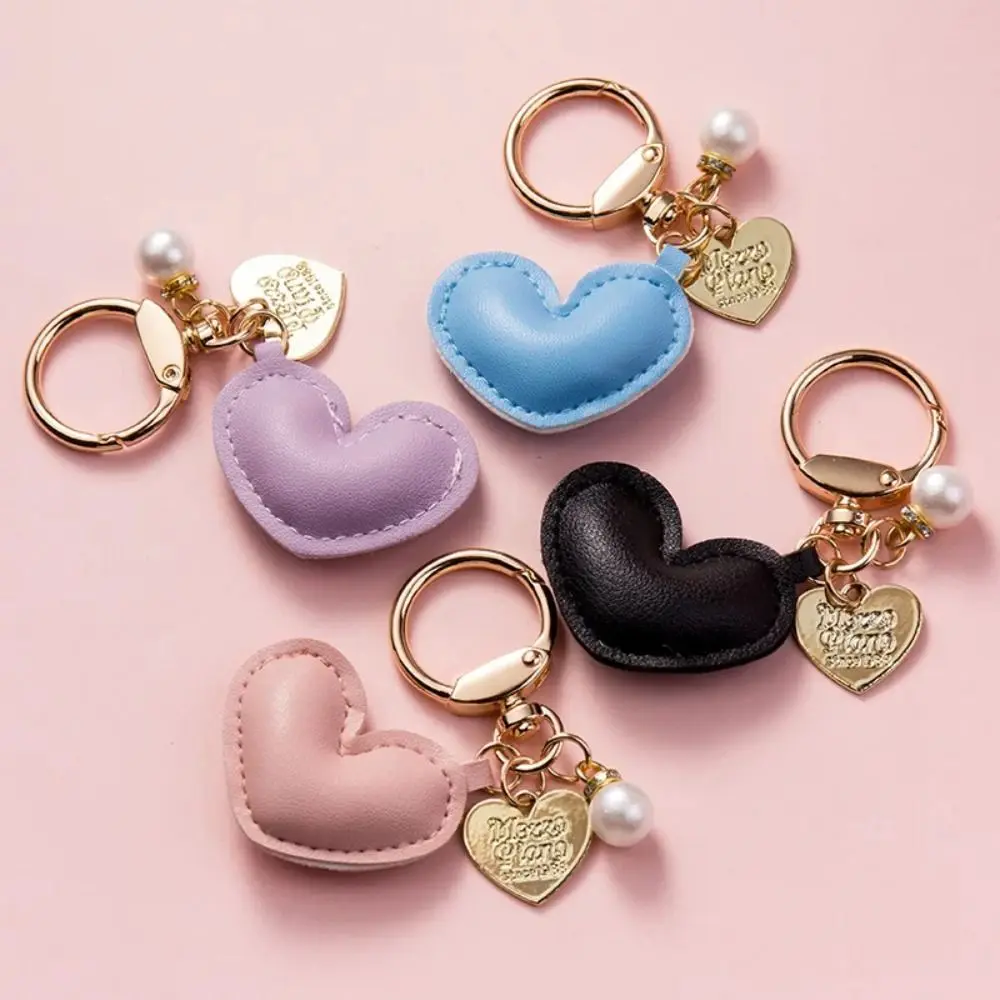 Мини-брелок с кожаным сердцем, 3D креативный кулон для наушников в форме сердца, домашний брелок с подвеской, школьный подарок для детей