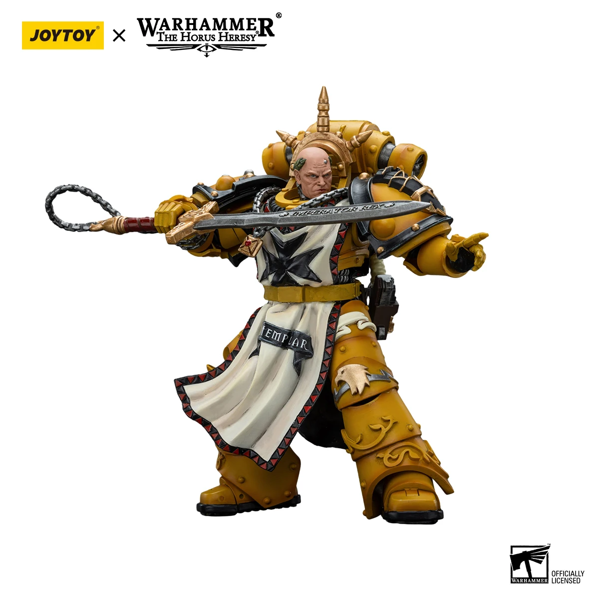 Figura de Ação JOYTOY Warhammer 30K 1/18, Punhos Imperiais Sigismund, Primeiro Capitão dos Punhos Imperiais