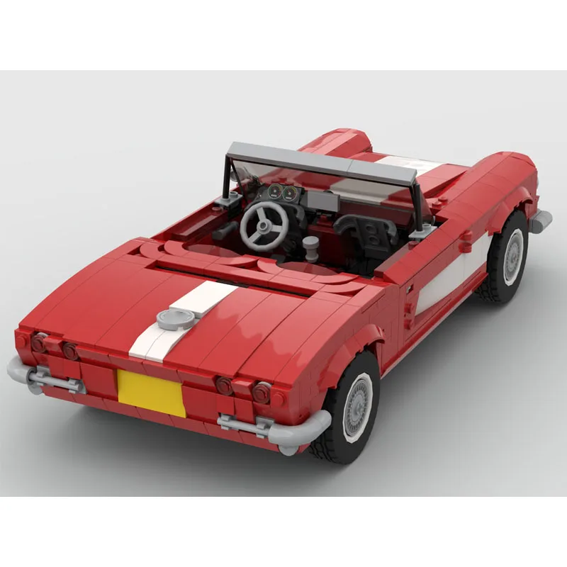

MOC-160197 Classic New Red Sports Convertible Race Car Building Block Model, 1057 Parts, Boys' Children's Birthday Toy Gift