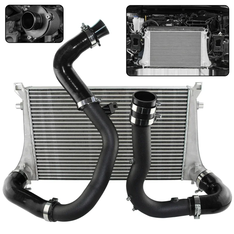 70MM Intercooler Kit Charge Pipe Kit  For VW GTI MK7 Golf R Audi A3/S3 Skoda Seat 1.8T 2.0T TSI