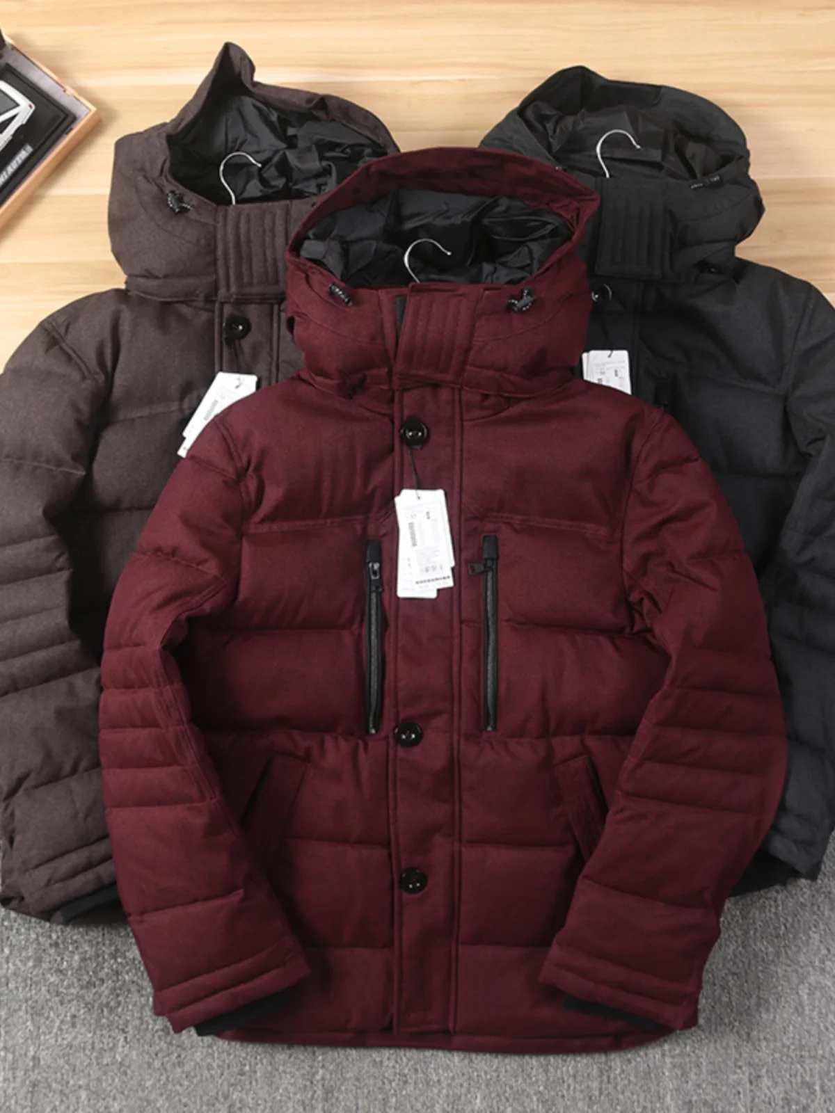 

Зимняя парка Heavy Du, мужская уличная теплая хлопковая куртка со съемным капюшоном со съемным капюшоном