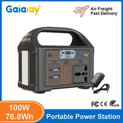 100W Portable Power Station 24000mAh LiFePO4 Charging Station Solar Generator 220V/110V Energy Storage Power Supply for Camping