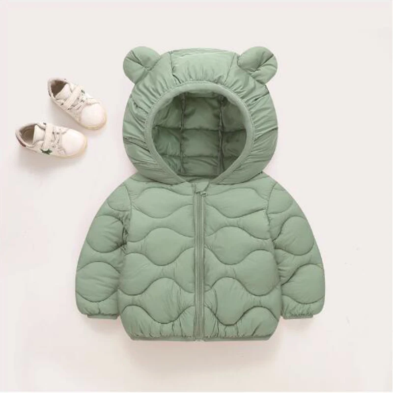 Jacket for girls winter Hooded warm coat boys 2-7 year old Beibei 2024 fashion new Korean version Children\'s clothes down jacket