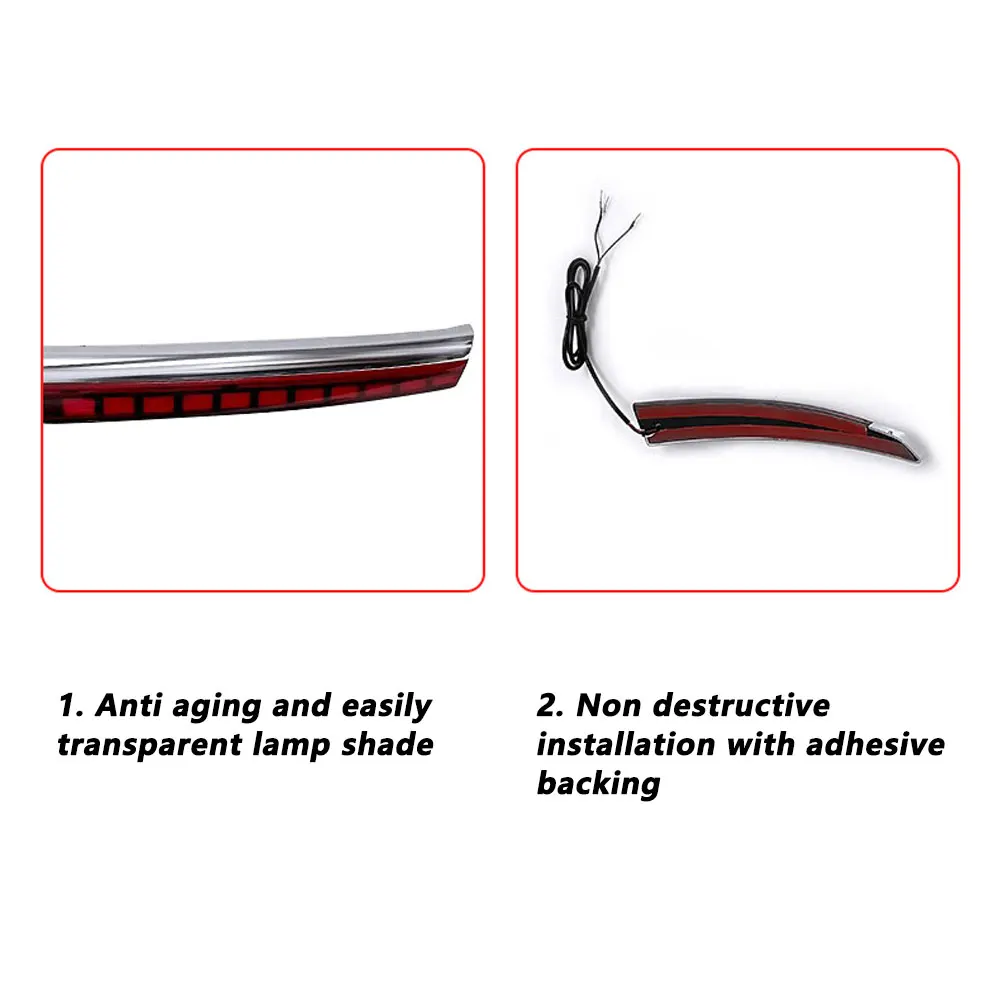 Car LED Through Trunk Taillight For Ford Mondeo 2017-2021 Rear Tail Start-up Flowing light Turn Signal Light Bar Lamp Accessorie