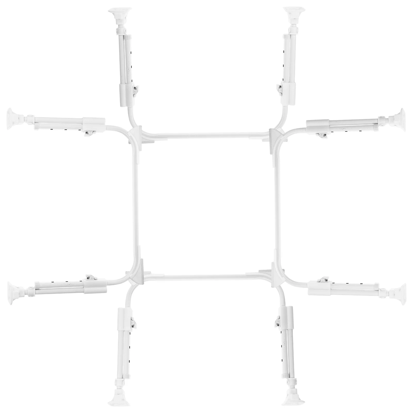 

2Pairs U-Shaped Table Legs Iron Bed Desk Leg Foldable Adjustable Furniture Leg for Laptop Computer Desk Self-Locking Sturdy