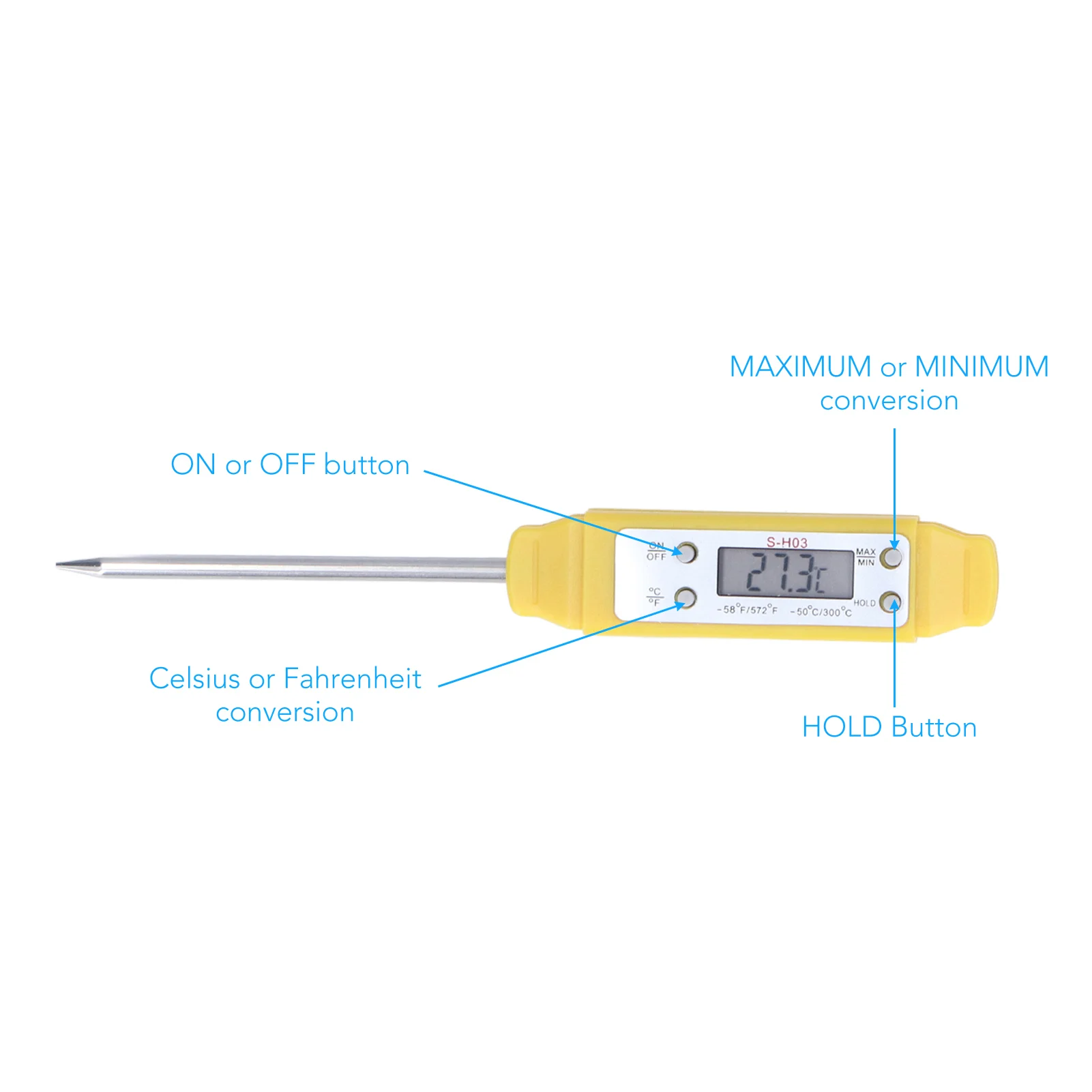 Digital Food Thermometer Automatic Calibration Pen  High Accuracy Electronic Pocket Thermometer Electronic Food Thermometer