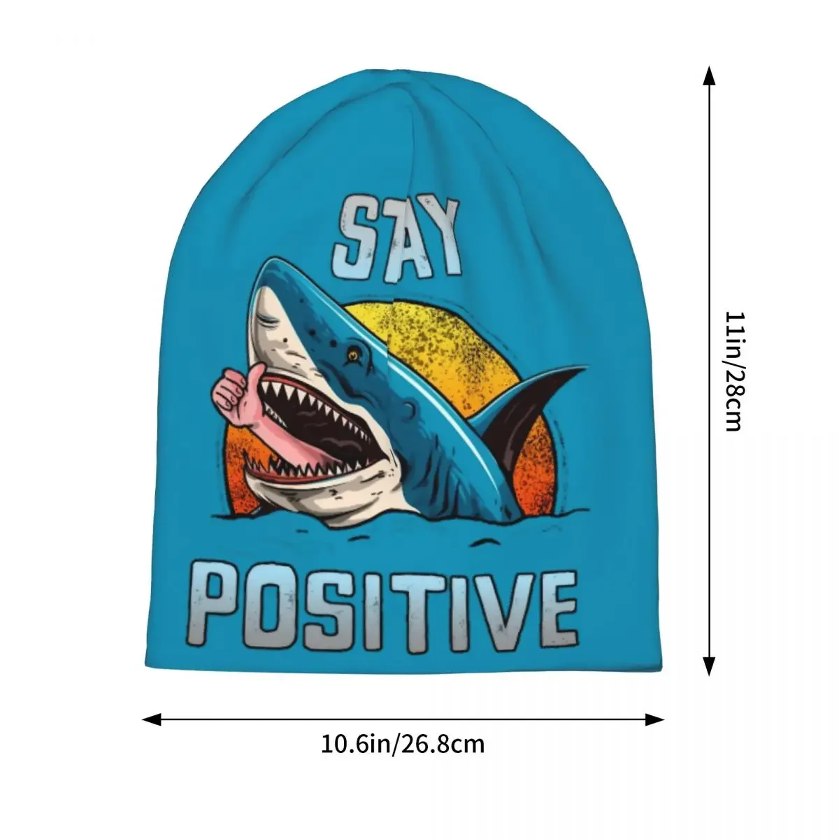 Winter Bonnet Hat Stay Positive Shark Accessories Bonnet Hats Knitting Hats Luxury Unisex Positive Warm Hat