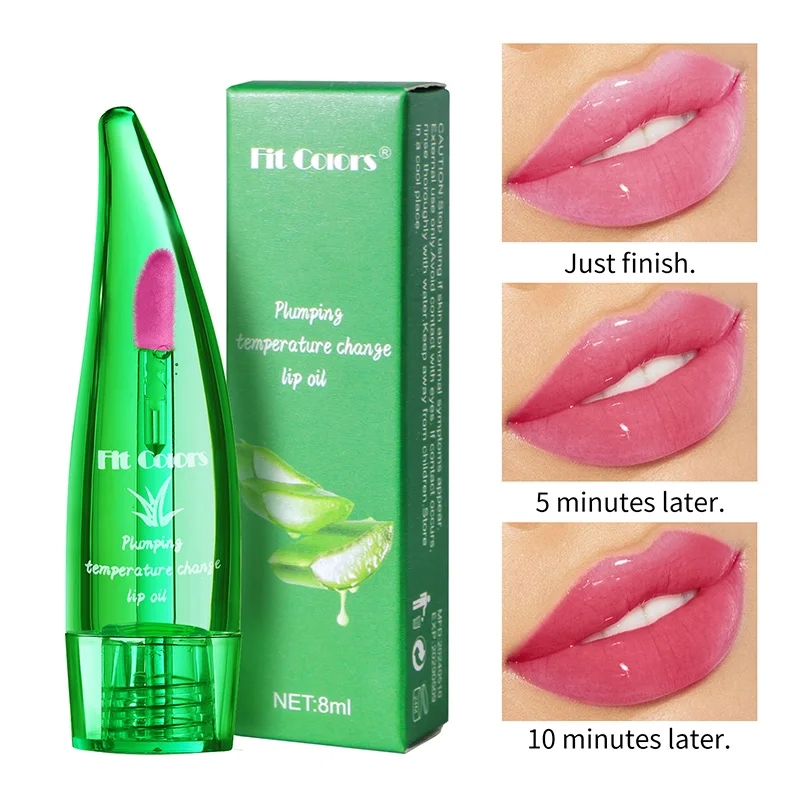 Aloe lip gloss chili lip oil New thermochromic lip gloss moisturizes and moisturizes lip glaze across borders