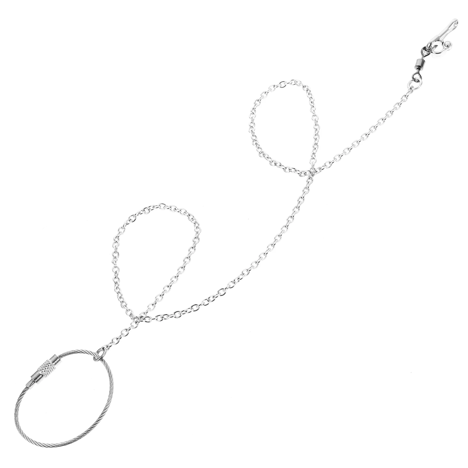 

Stainless Steel Chain Parrot Leash Rust Resistant Durable Lightweight Portable Foot Chain Swivel Buckle Reinforced Anklet For