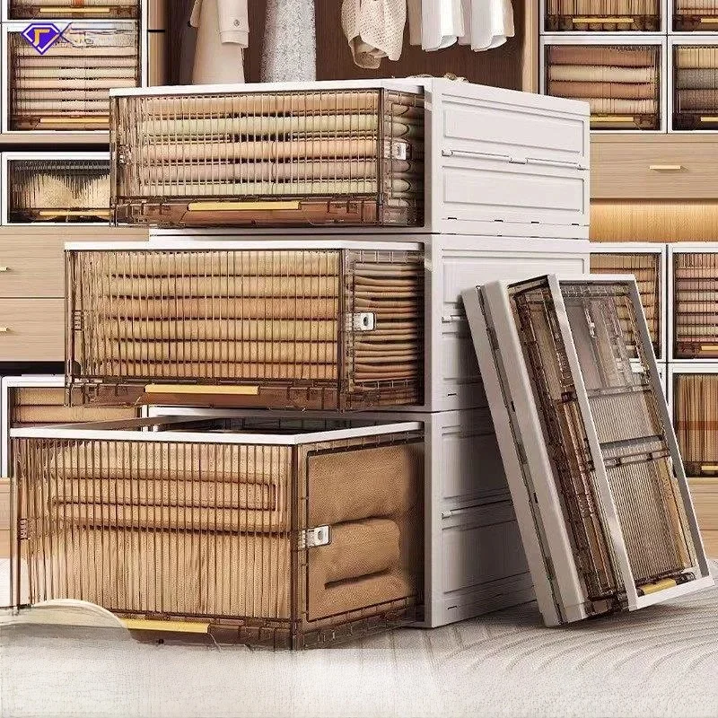 

Large Thickened Drawer Type Plastic Storage Box Transparent Wardrobe Organizer Clothing Storage Box Moisture Proof Home Storage
