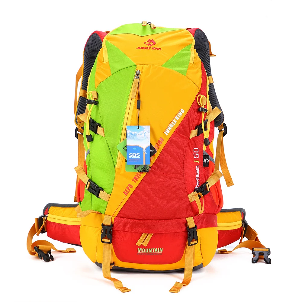 

JUNGLE KING 50L new high-capacity lightweight nylon backpack outdoor professional mountaineering package travel camping sports
