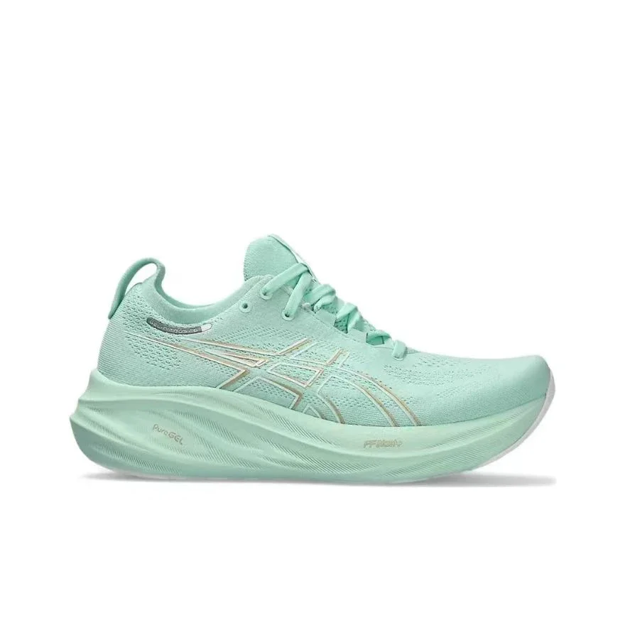 Asics Nimbus sepatu lari wanita, Sneaker olahraga berlari Tenis bantal asli Nimbus 26 untuk perempuan