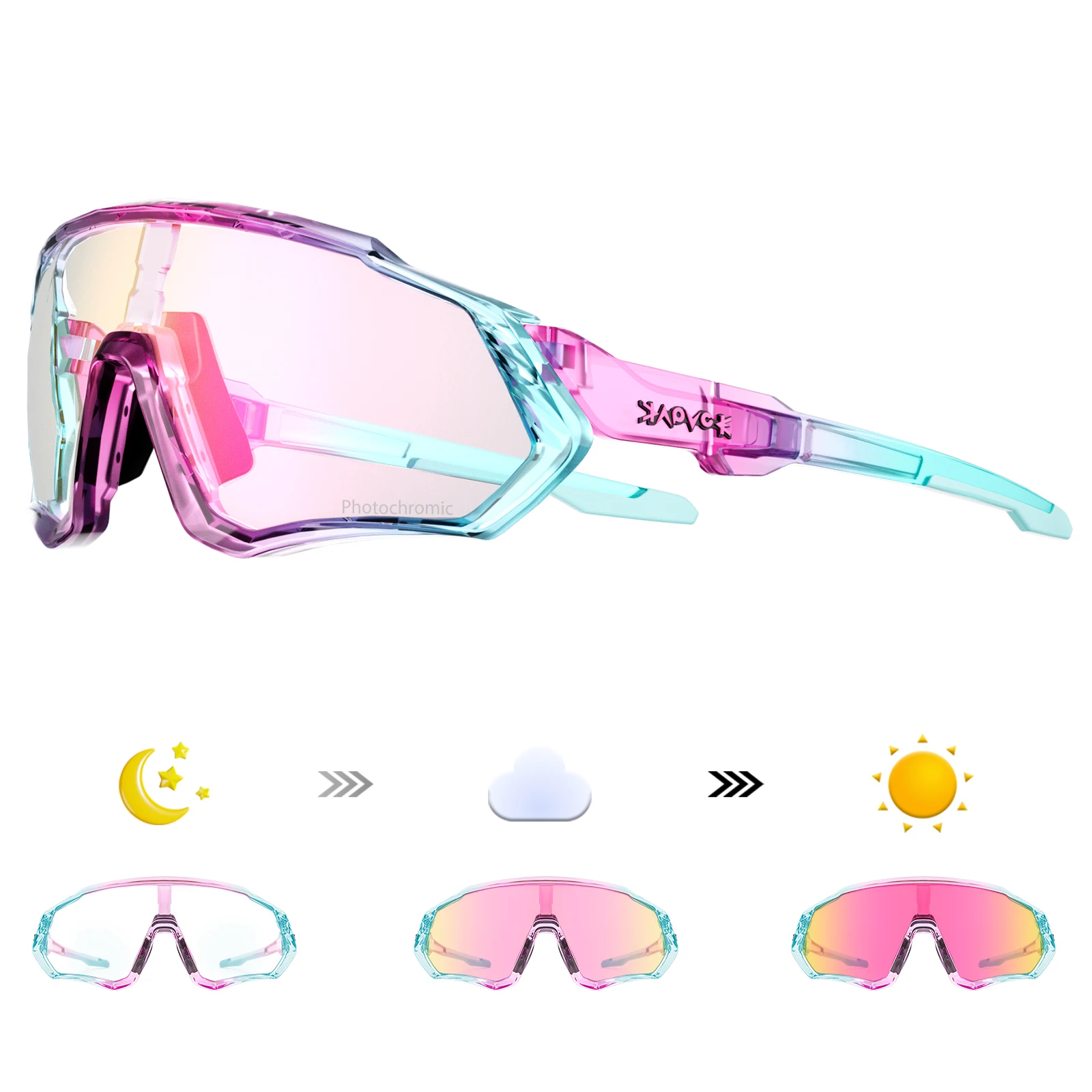 Kapvoe neue photo chrome Outdoor-Radsport-Sonnenbrille Männer Frauen Rennrad Mountainbike Fahrrad Fahrrad brille Sport lauf brille
