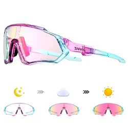 Kapvoe New Outdoor Photochromic Cycling Sunglasses Men Women Road Mountain Bike Bicycle Cycling Glasses Sport Running Eyewear