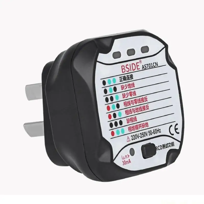 A2BE Wiring Diagnostic Device Socket Tester For Home Industrial Electrical Safety