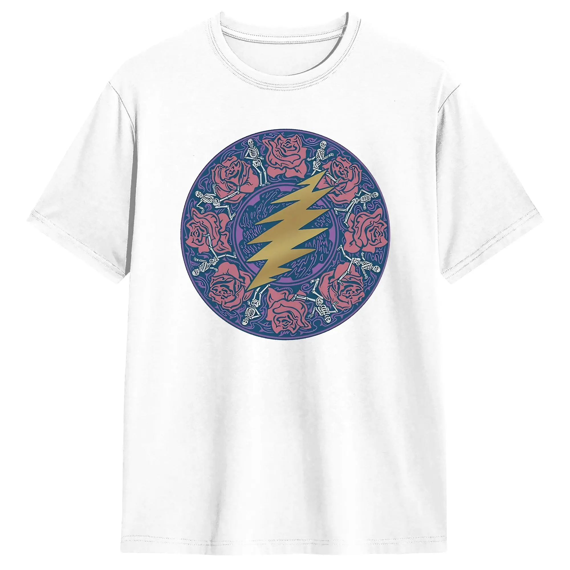 Rock Reel Grateful Men's T Shirts  Fun Tee Shirt Short Sleeve Round Neck T-Shirt Pure Cotton Unique Tops