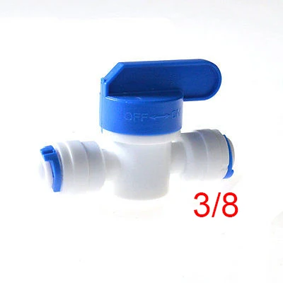 

Free Shipping Equal Straight 3/8 OD Hose Quick Connection Ball Valve RO Water 2pcs