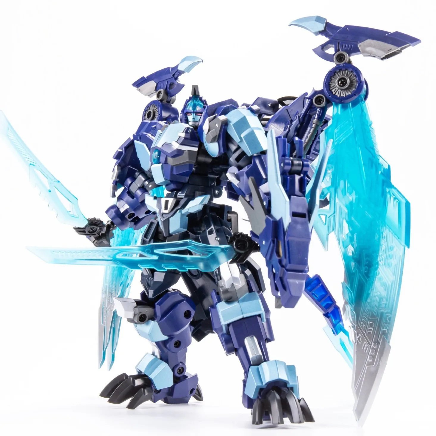 

(Authorized) Transformers, Transformer Toy 8871B Azure Ice Dragon KO Blue Dragon, Robot Model
