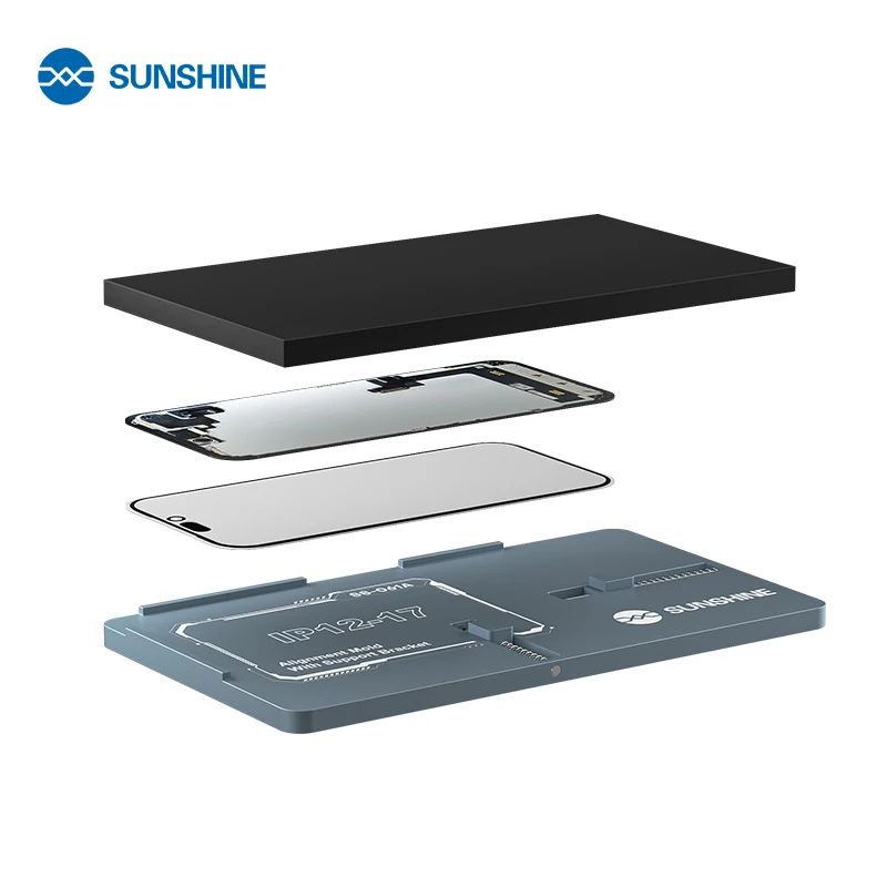 

Форма для выравнивания рамки SUNSHINE SS-061A для iPhone 12-17, автоматическое позиционирование, стабильная, для ламинирующего станка, ремонтный инструмент