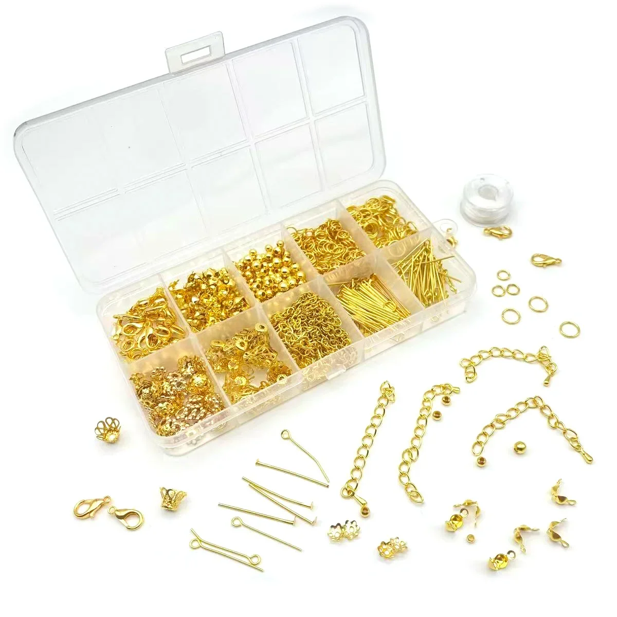 

Набор металлических аксессуаров для ювелирных изделий. Очарование. Набор материалов для создания ювелирных изделий своими руками. Серьги, браслеты, ожерелья и металлические аксессуары из бисера.