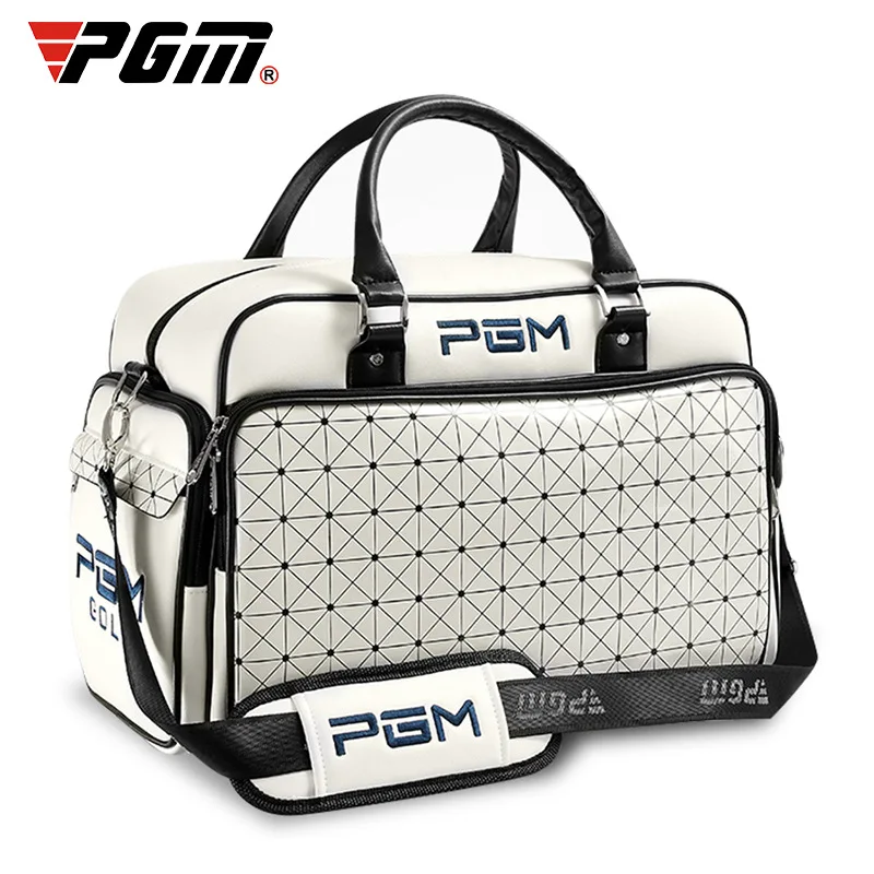 PGM Golf Bags Large Capacity Leather Golf Clothing Bags Waterproof Golf Shoes Bag Double Layer Sports Handbags YWB016