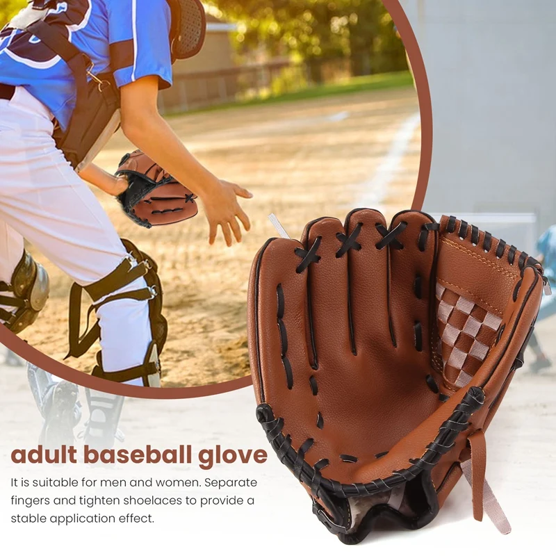 Top!-Sports 2 Colors Baseball Glove Softball Right Hand For Adult Train