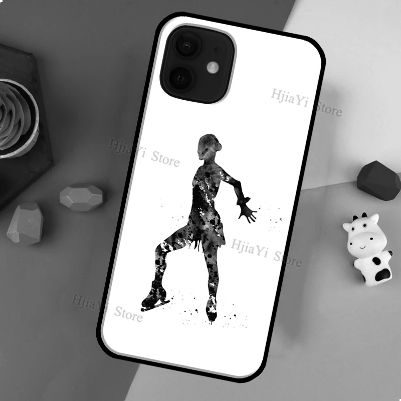 Figure Skating Ice Skating Soft TPU Cover For iPhone 16 15 XR X XS 11 14 12 13 Pro Max 12 Mini Plus Phone Case