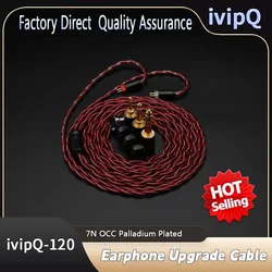 IvipQ 26AWG 7N OCC paladyum kaplama l-tipi modüler fişler 3-in-1 kulaklık yükseltme kablosu ile MMCX/2PIN/0.78mm/QDC/N5005 AKG için