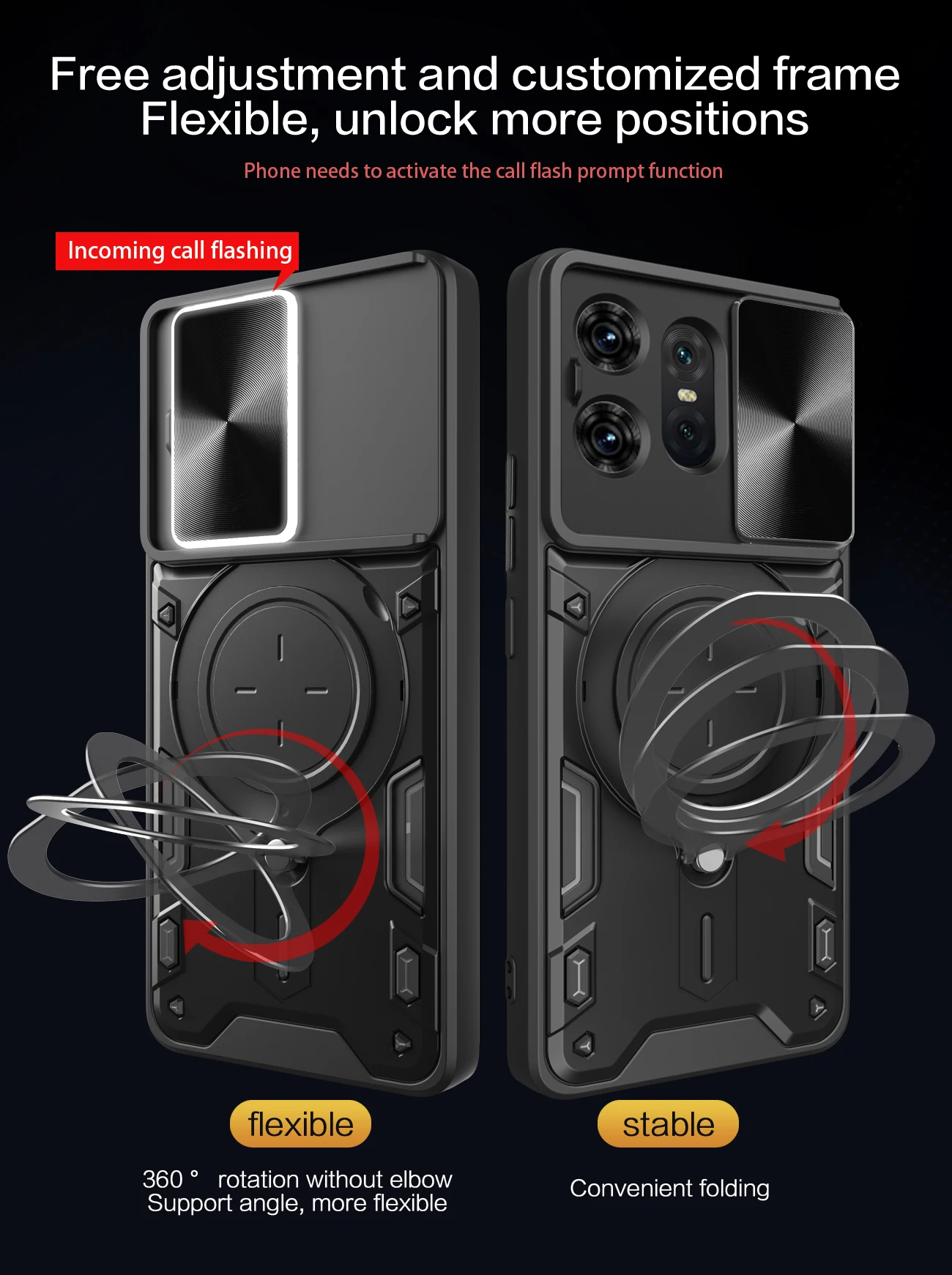 حافظة حماية للكاميرا المغناطيسية لهاتف موتورولا موتو إيدج 40 برو نيو 50 الترا 60 فيوجن بلس 2023 غطاء خلفي بحلقة معدنية هجينة #5