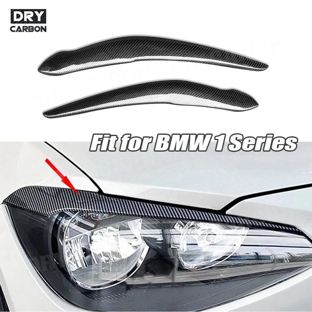 

Carbon Fiber Headlight Lamp Eyebrows Cover Trim Stickers for BMW 1 Series F20 116i 118i M135i 2016-2019 Eyelids Lids Accessories