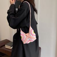 Shoulder Bag Crochet Flower Knitted Bag Bohemian Hollowed Out Crochet Crossbody Bag Sunflower Large Capacity Weave Bag Travel
