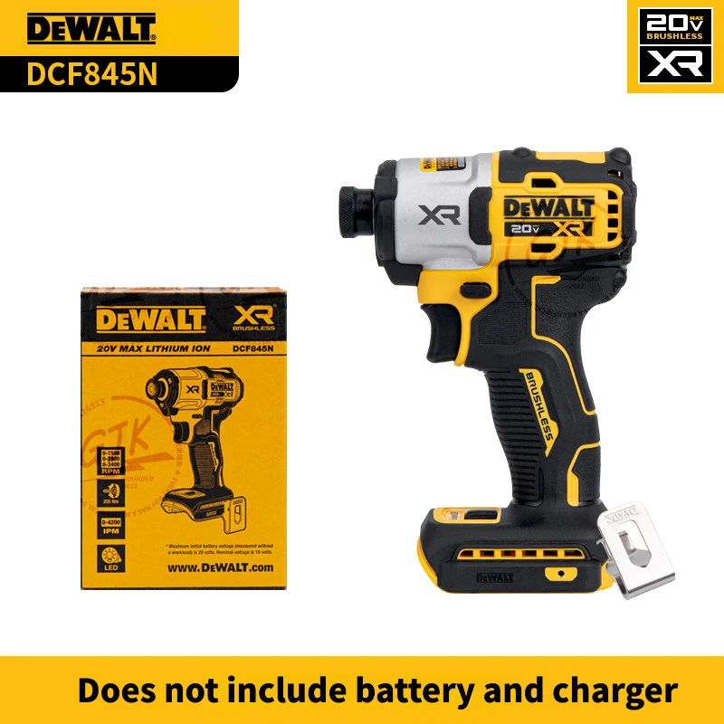 

Бесщеточный ударный шуруповерт DeWalt DCF845N-A9 20V MAX (без аккумулятора), электроинструмент для сверления и закручивания шурупов