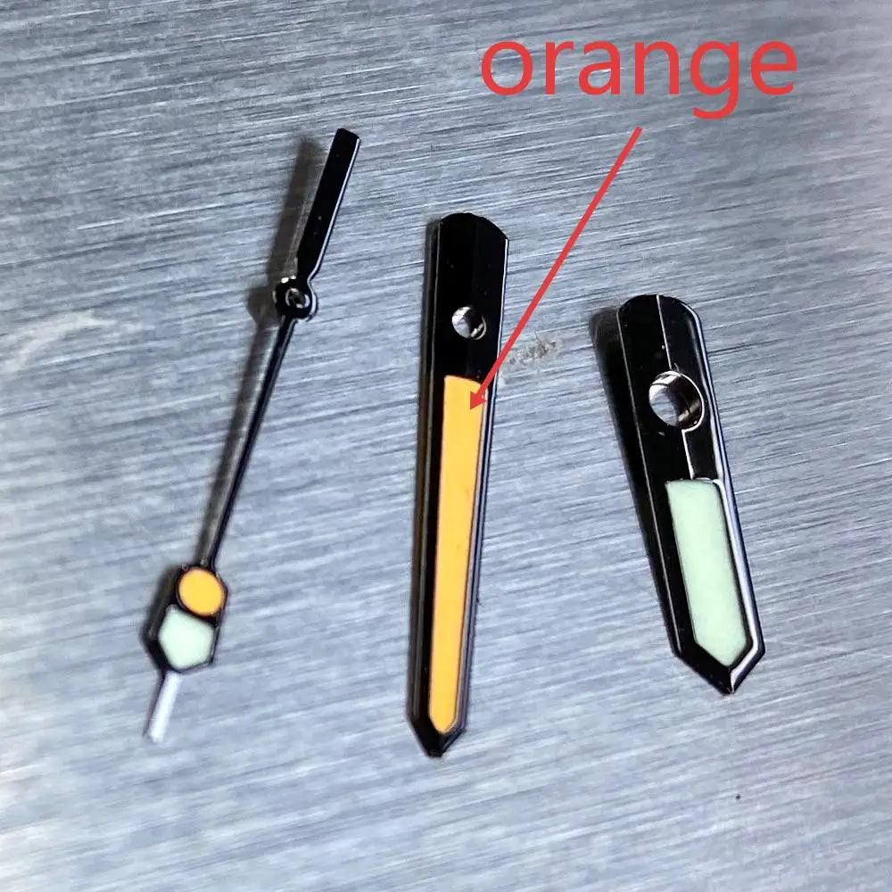 For NH35A NH36A 7s26 7s36 7s25 7s35 Black&Orange&White Watch Hands Needles Green Luminous Wristwatch Parts