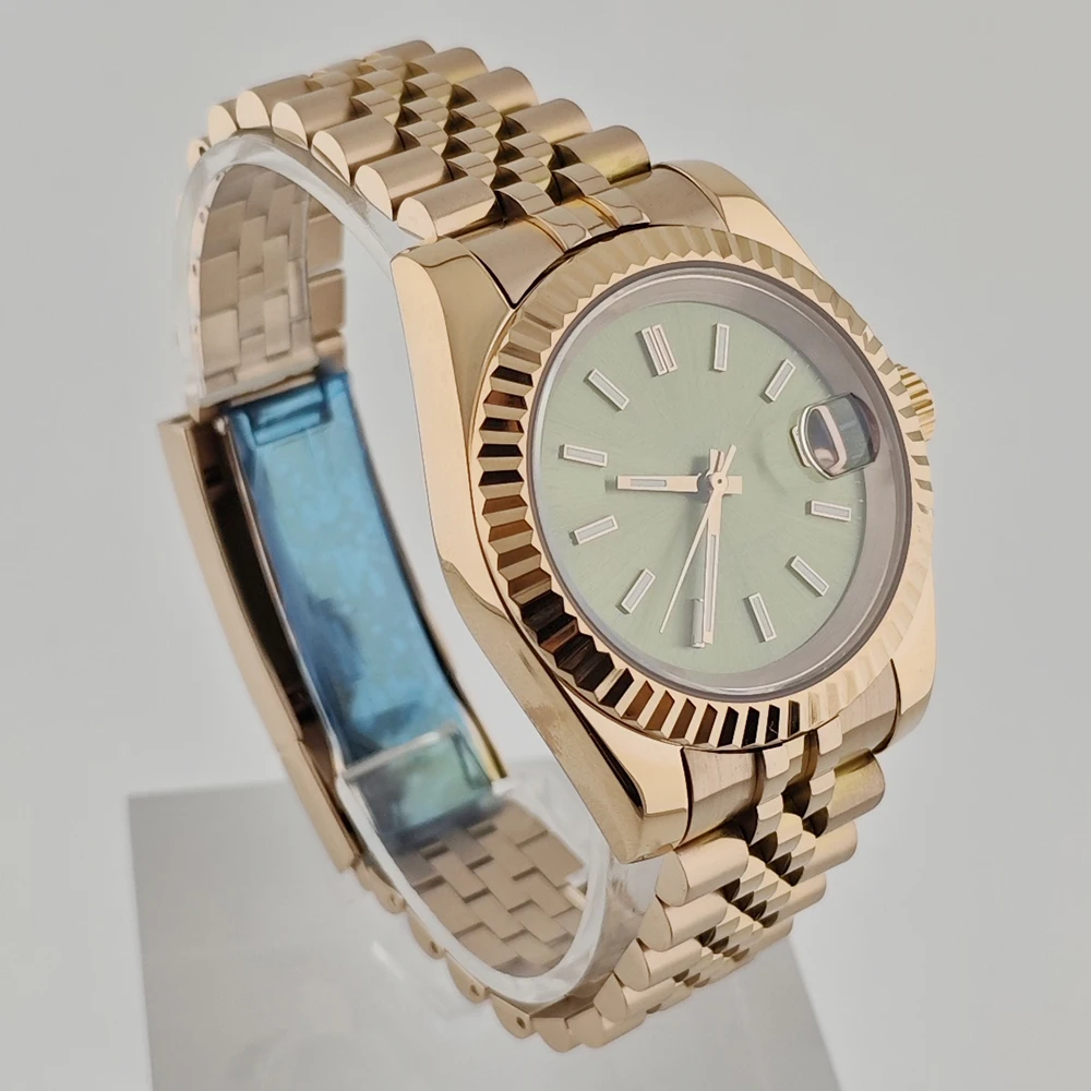 NH35 Watch Rose Gold Watch Men's Automatic Watch 36/39mm Stainless Steel Customized Logo Watch Suitable for NH35 Movement Watch