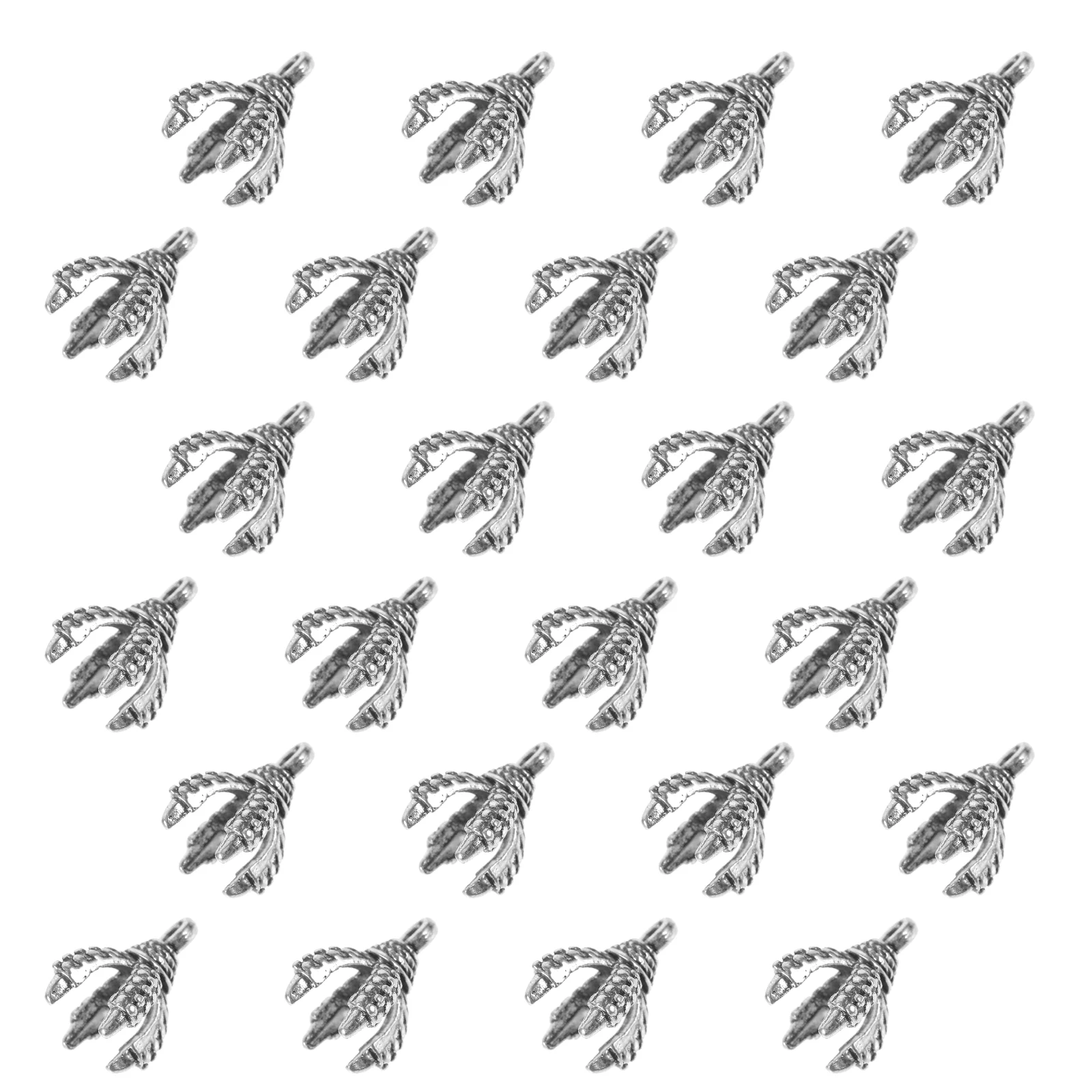 

50pcs Pearl Inlay Dragon Claw Pendants Durable Alloy DIY Craft Supplies Jewelry Making Charms Necklace Bracelet Accessories Fade