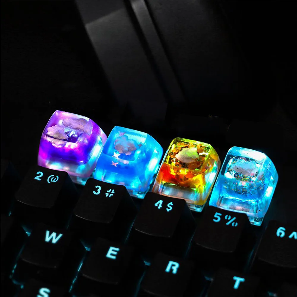 OEM R4 ESC Resin Keycaps Cross Axis Switch Mechanical Gaming Keyboard Handmade Backlit Key Caps