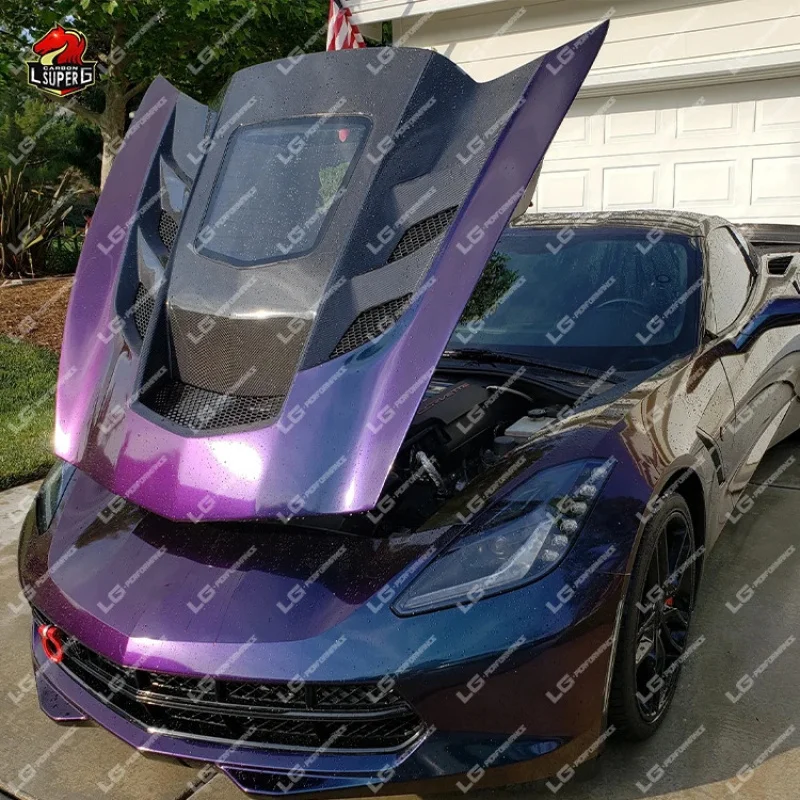 غطاء محرك من ألياف الكربون بونيه شيفروليه كورفيت C7