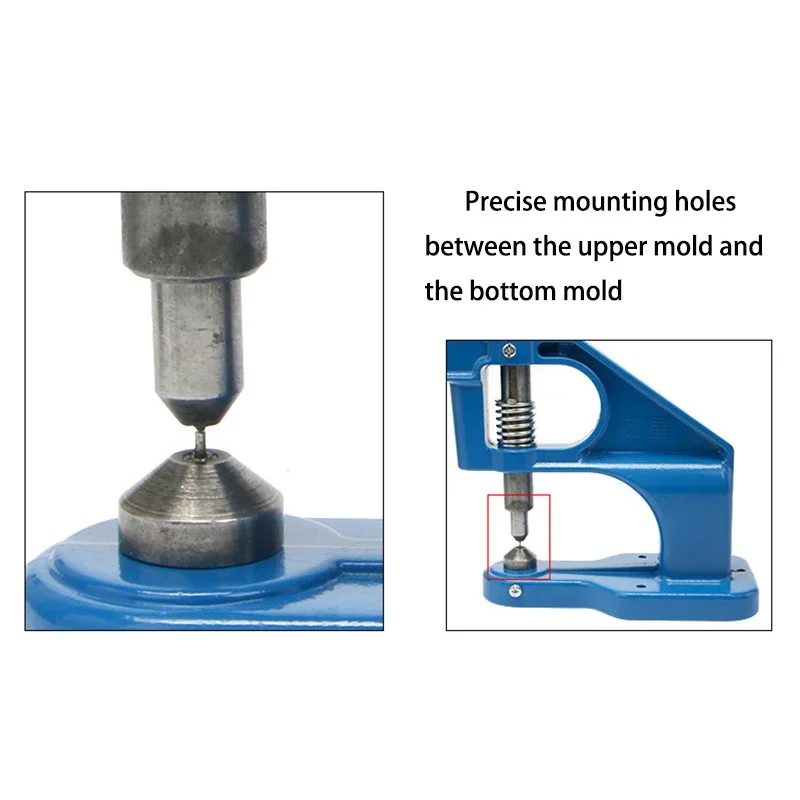 Hand Punch Press Machine Metal Mold For Double Cap Rivets Snap Buttons Eyelet Grommet Tools Dies Leathercraft Sewing Accessorie