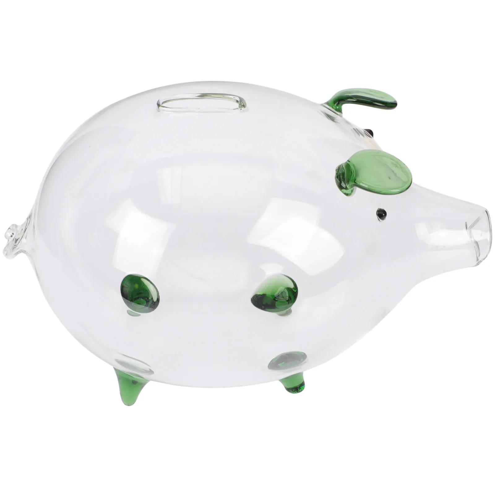 

Clear Piggy Bank for Cute Pig Shaped Money Pot Glass Coin Saving Jar Birthday Present Decorative