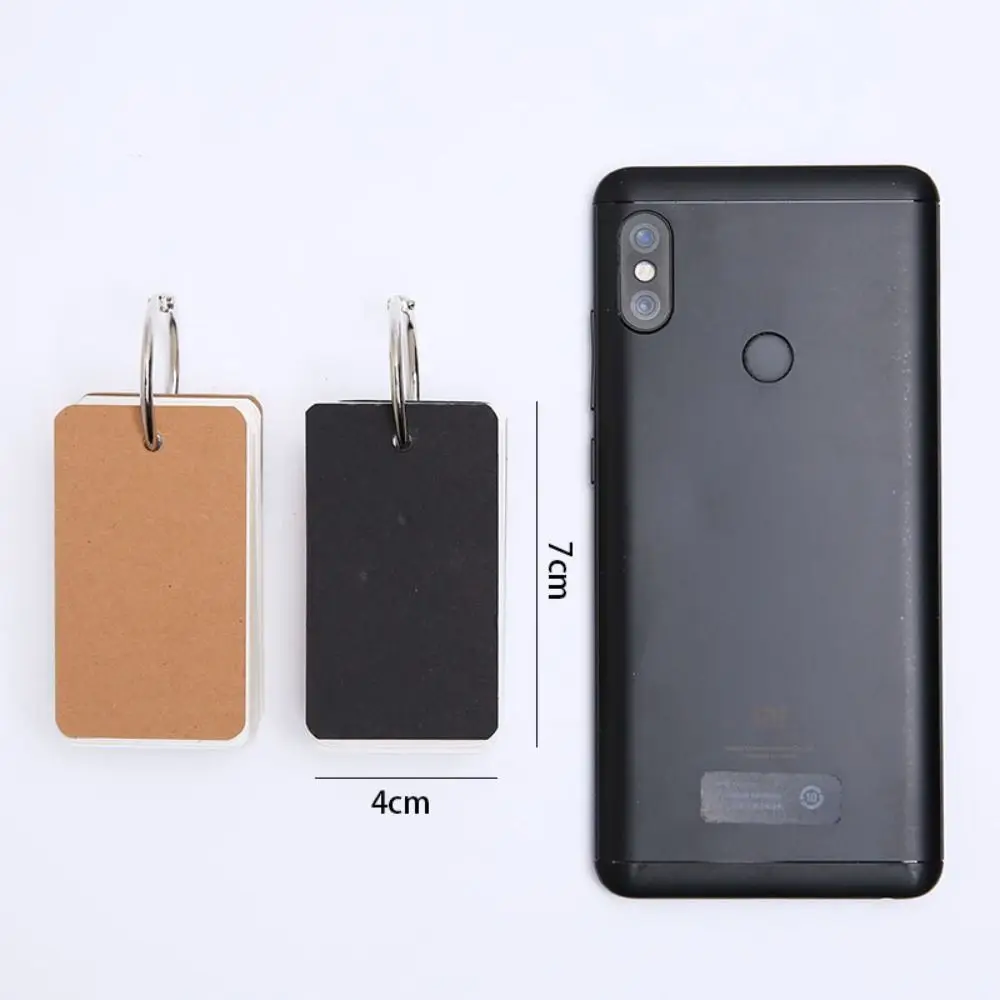 Blocco note colorato a fogli mobili con anello in metallo Blocco note per carte vuote fai-da-te Copertina rigida Mini notebook di cancelleria