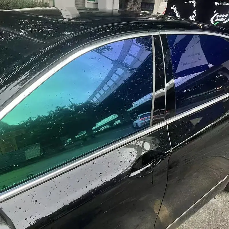 

Glass Sun protection Chameleon Film Purple to Blue Color Change Self Adhesive Solar Tint Side windshield Car Window Film