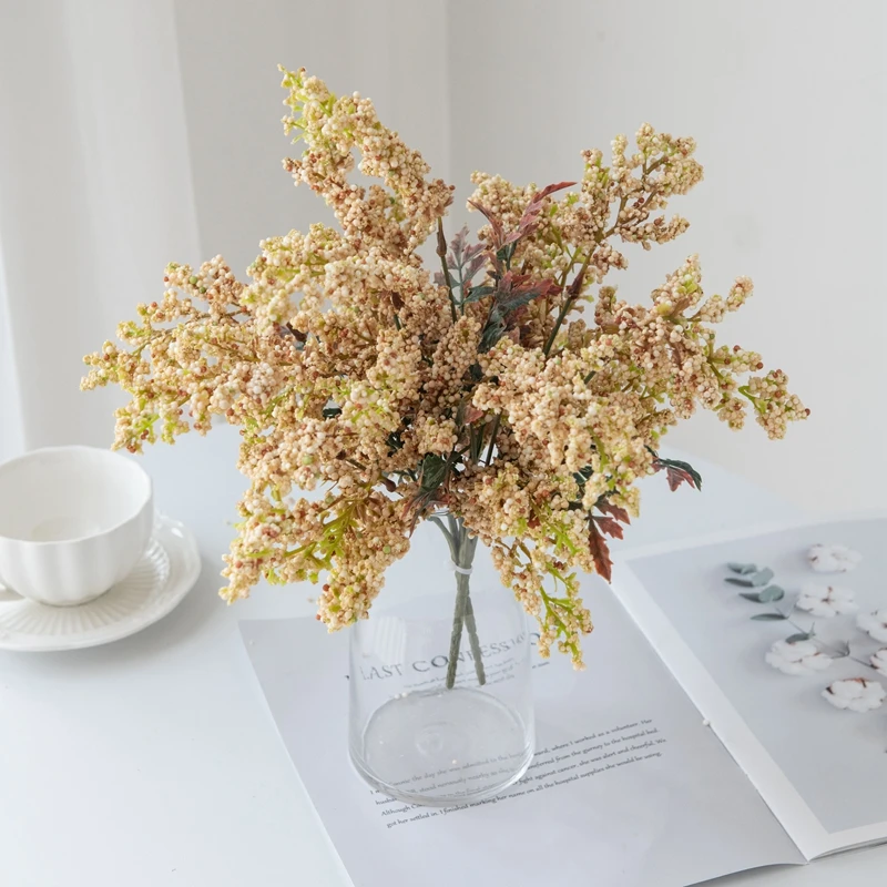 Künstliche Blumen, künstlicher Schaumstoff, Gypsophila-Pompon-Vasen für Heimdekoration, Weihnachtsgirlande, Hochzeit, Brautaccessoires, Ausverkauf – Detail 5