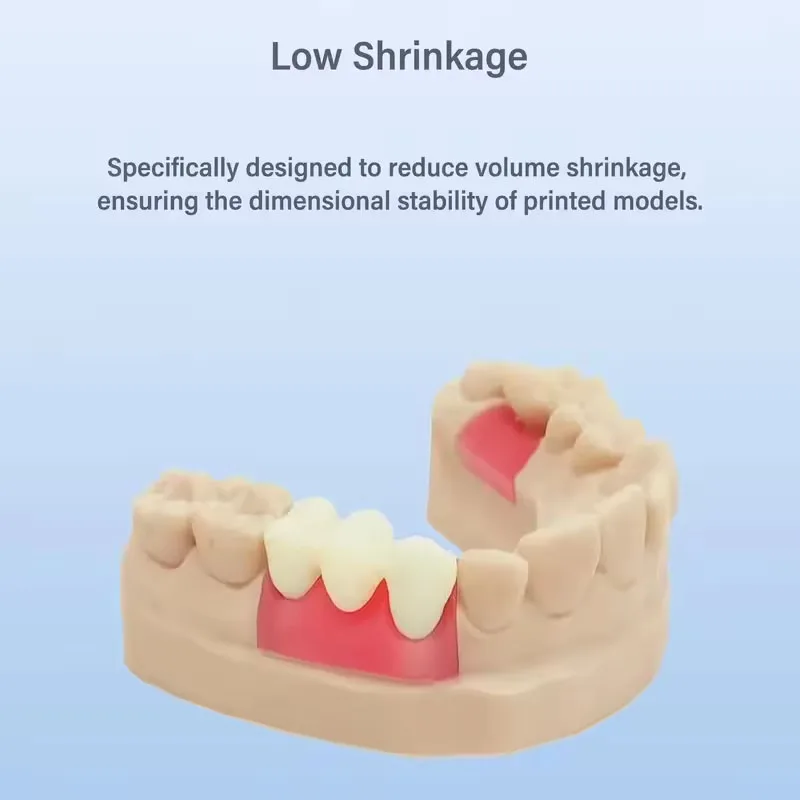 Żywica do tymczasowych modeli dentystycznych Antinsky 0.5kg do drukarek 3D HeyGears/SprintRay/3D Systems LCD DLP, precyzyjne żywice dentystyczne 3D — zdjęcie produktu 4