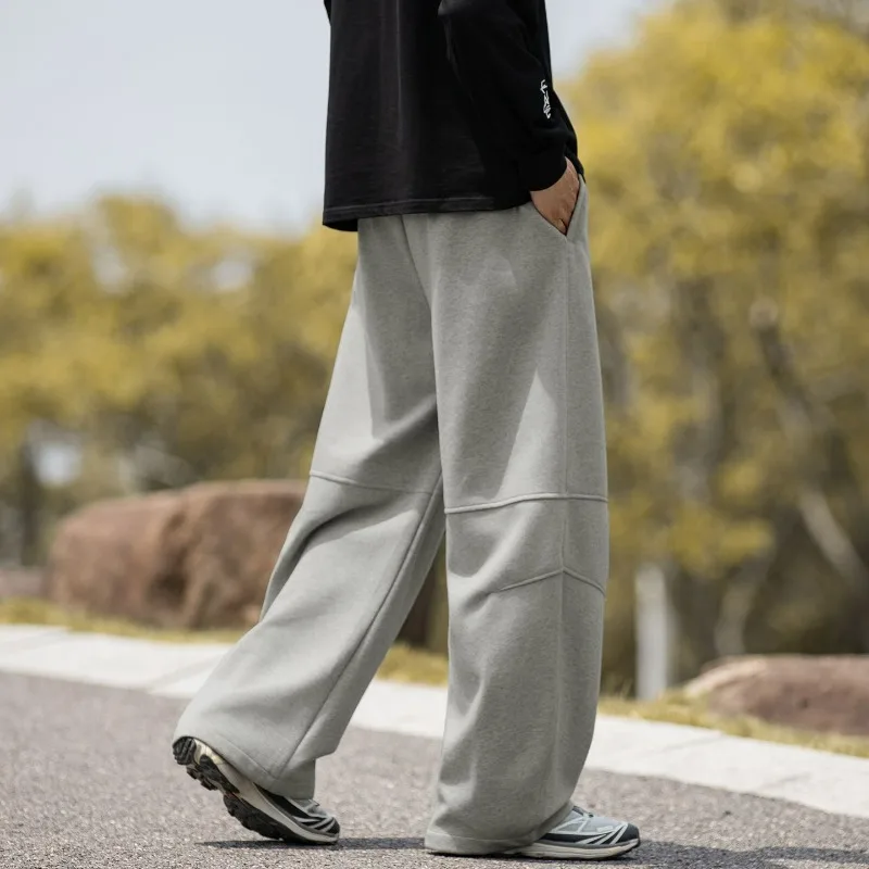 

Men Autumn Winter Straight Leg Loose Y2k Drawstring Sport Pants Streetwear Casual Wide Leg Cargo Pant Male Baggy Outdoor Trouser