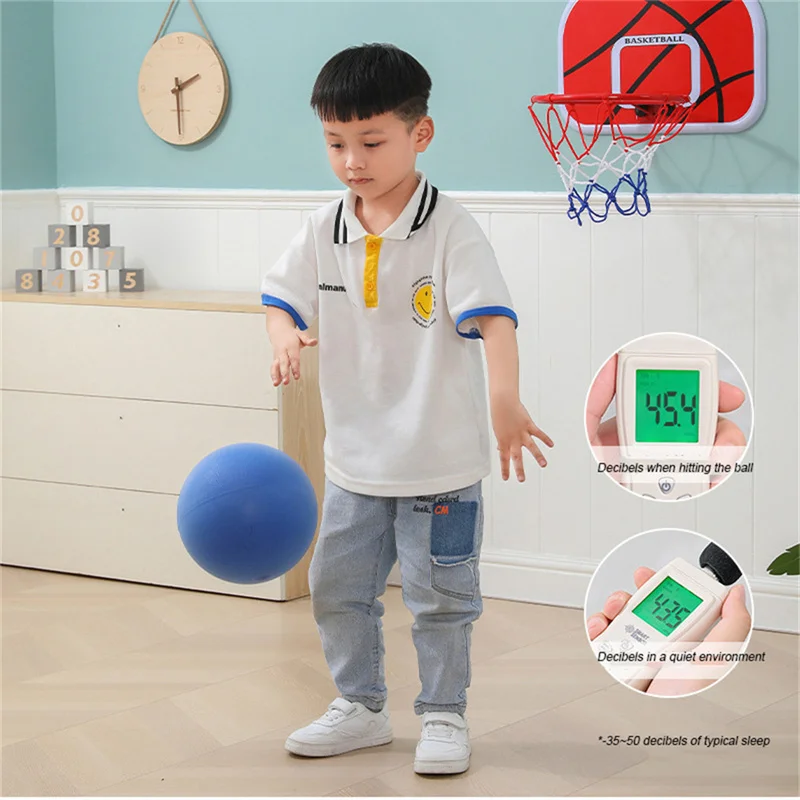 Indoor Mute Elastic Basketball With High-Resilience Foam Bouncing Ball Diameter 24/21/18cm Solid Sports Ball Toy For Children