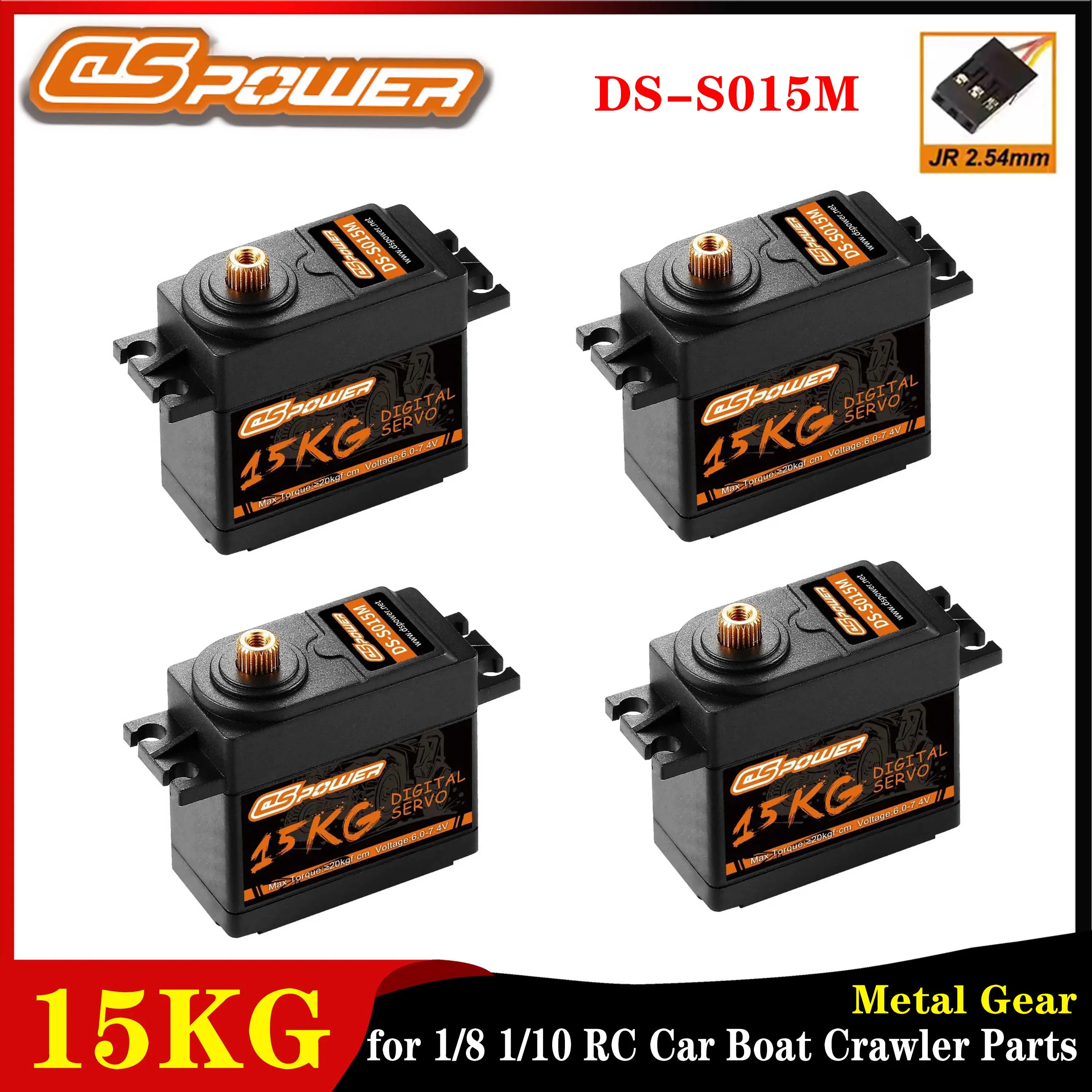 

1/4 шт. DSpower 15 кг водонепроницаемый цифровой сервопривод с металлической шестерней для 1/8 1/10 RC автомобиля грузовик гусеничный TRX4 Slash Scx10 Yk4102 104001 Запчасти