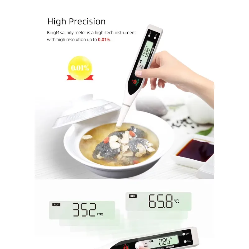 

TULX Portable pH and Conductivity Meter with ORP Chlorine and Ion Measurement for Industrial and Laboratory Salinity Sensor