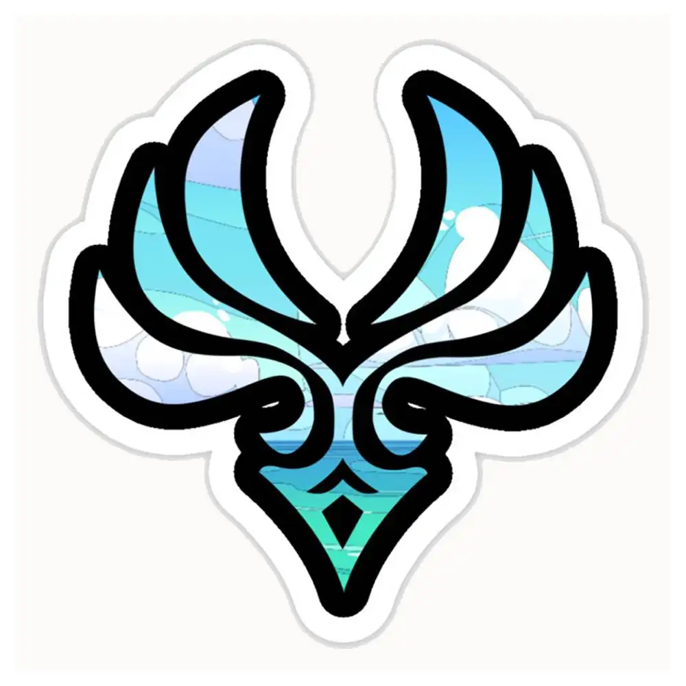 Anemo Wind Element Genshin Impact Waterproof Stickers For Decorating Car Windows Motorcycles And Computers.