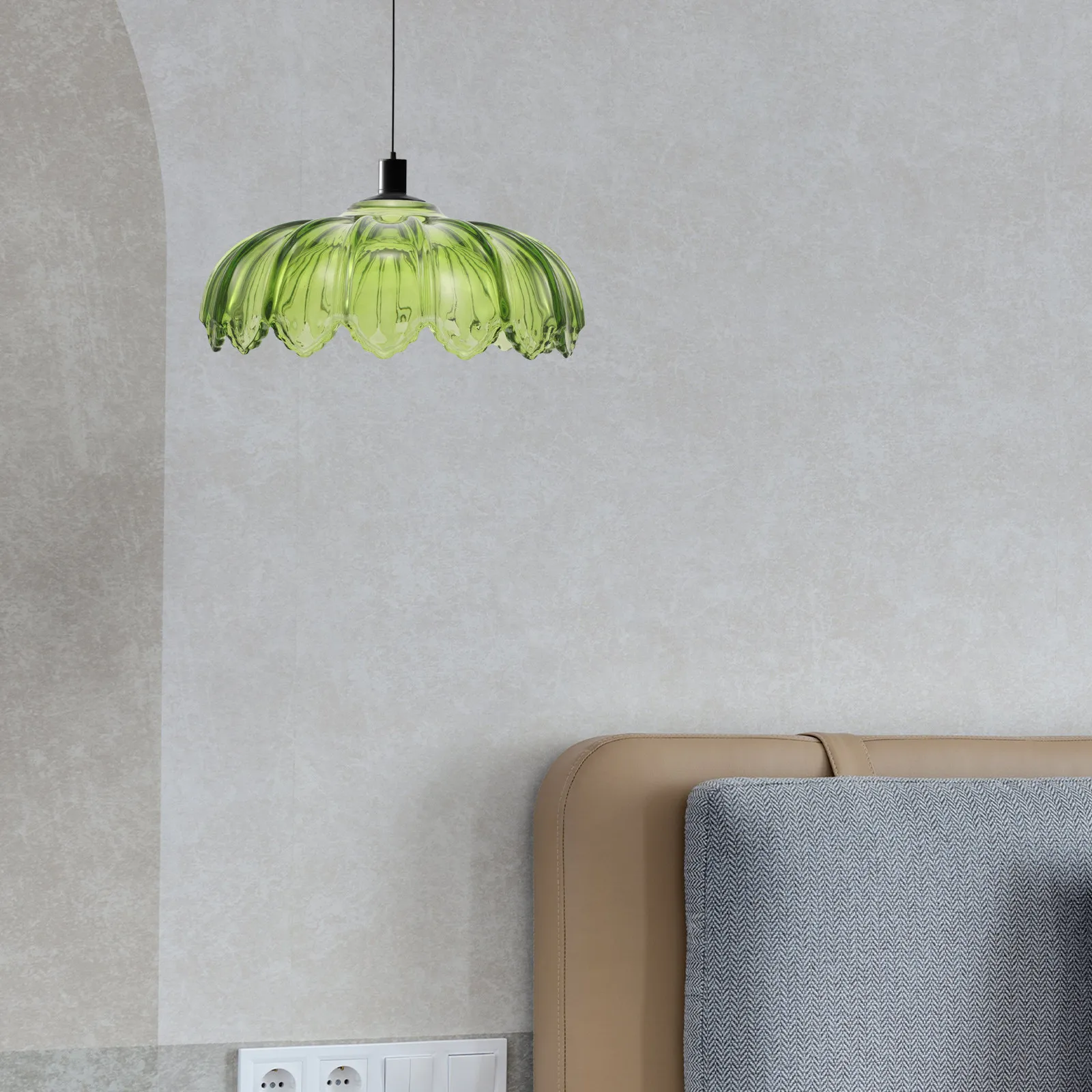 

Зеленый стеклянный плафон в форме тыквы, сменный декоративный стеклянный плафон для потолочного светильника, подвесного светильника, люстры, настольной лампы