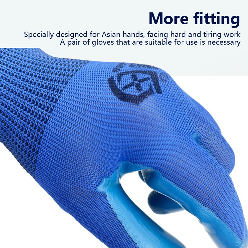 قفازات عمل فائقة القبضة مضادة للماء للانزلاق ، قفازات حديقة مقاومة للاهتراء ، قفازات واقية للعمل مانعة للانزلاق متينة ، زوج واحد